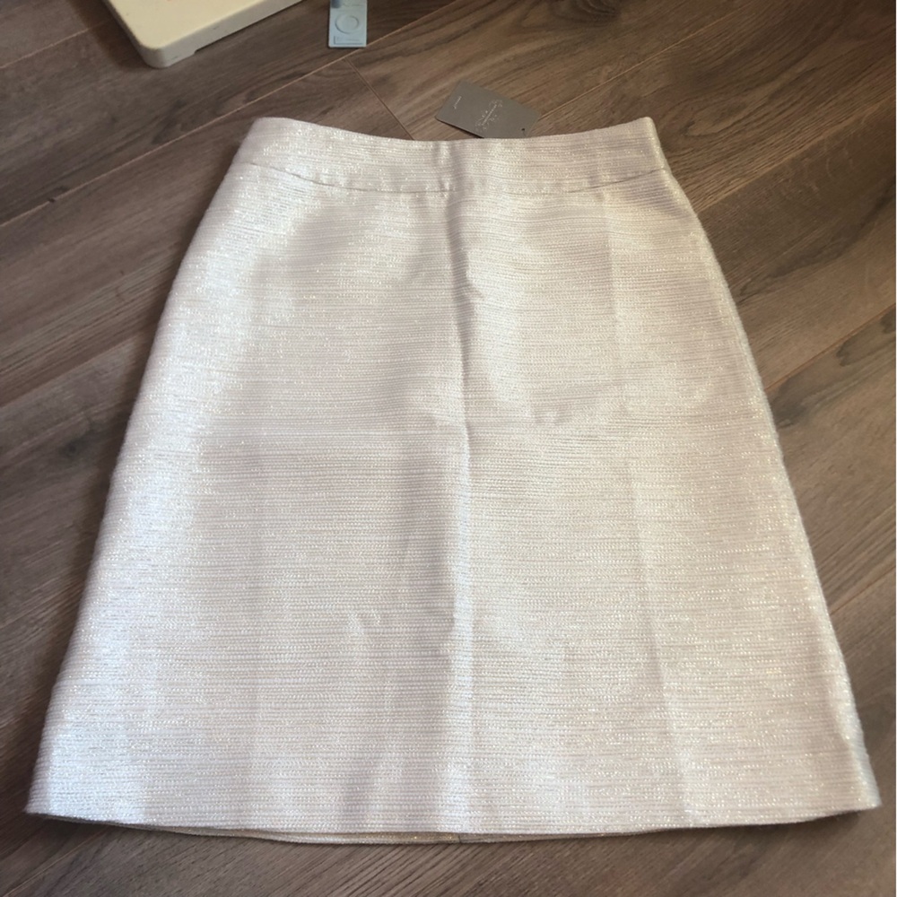 Anthropologie Paper Crown Metallic Skirt